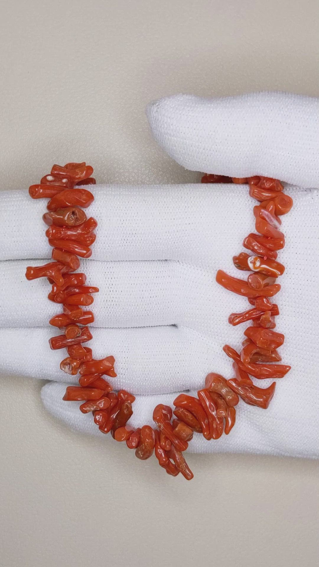 121.38 Ct. Red Coral Multi Stone Necklace, 18K Yellow Gold Size Video