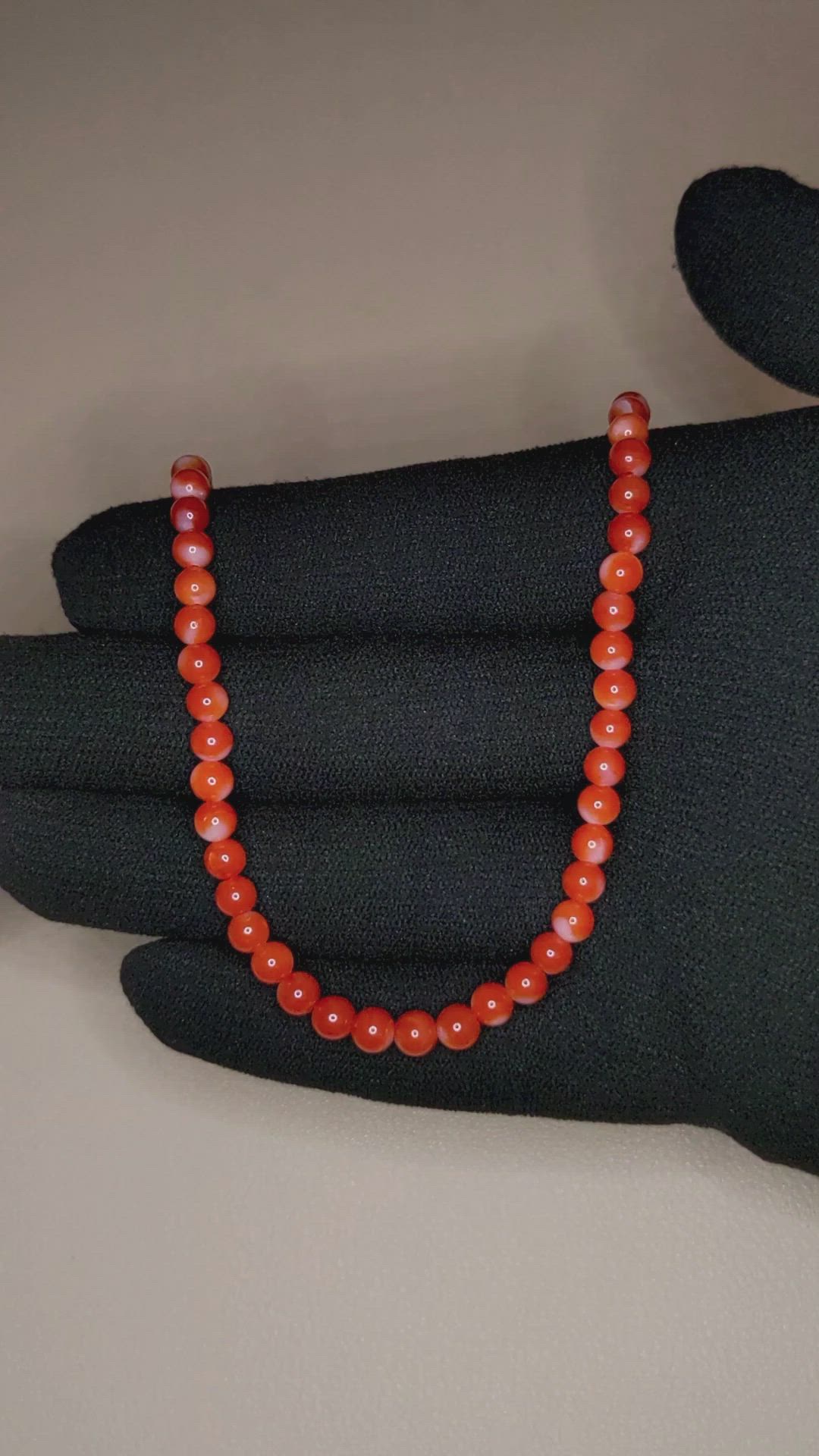 52.85 Ct. Red Coral Multi Stone Necklace, 18K Yellow Gold Size Video