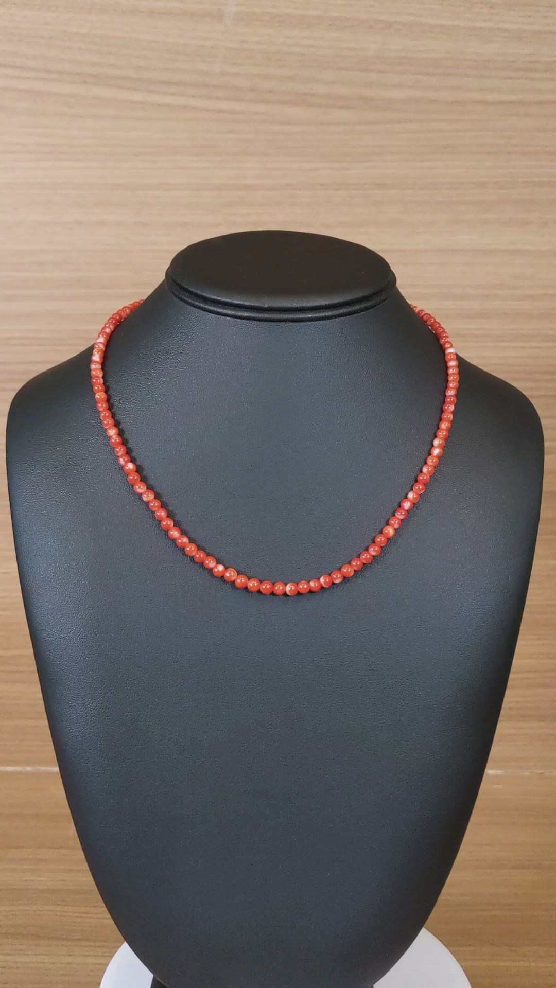 52.85 Ct. Red Coral Multi Stone Necklace, 18K Yellow Gold Size Video