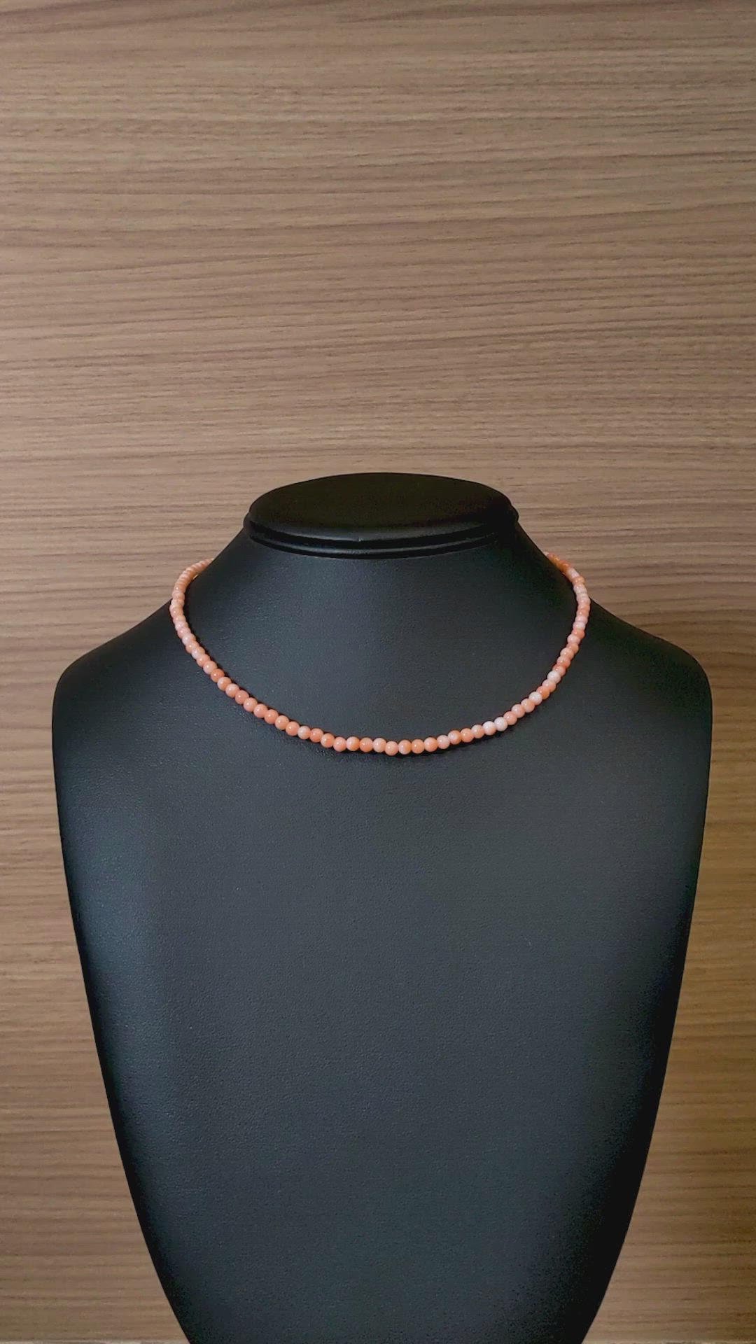 39.14 Ct. Salmon (Orange) Coral Multi Stone Necklace, 18K White Gold Size Video
