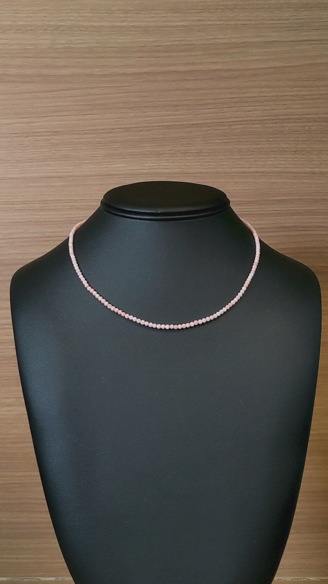 19.25 Ct. Pink Coral Multi Stone Necklace, 18K White Gold Size Video