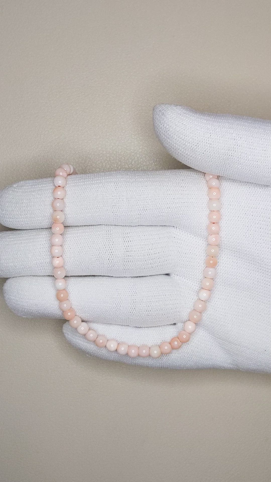 45.52 Ct. Pink Coral Multi Stone Necklace, 18K White Gold Size Video