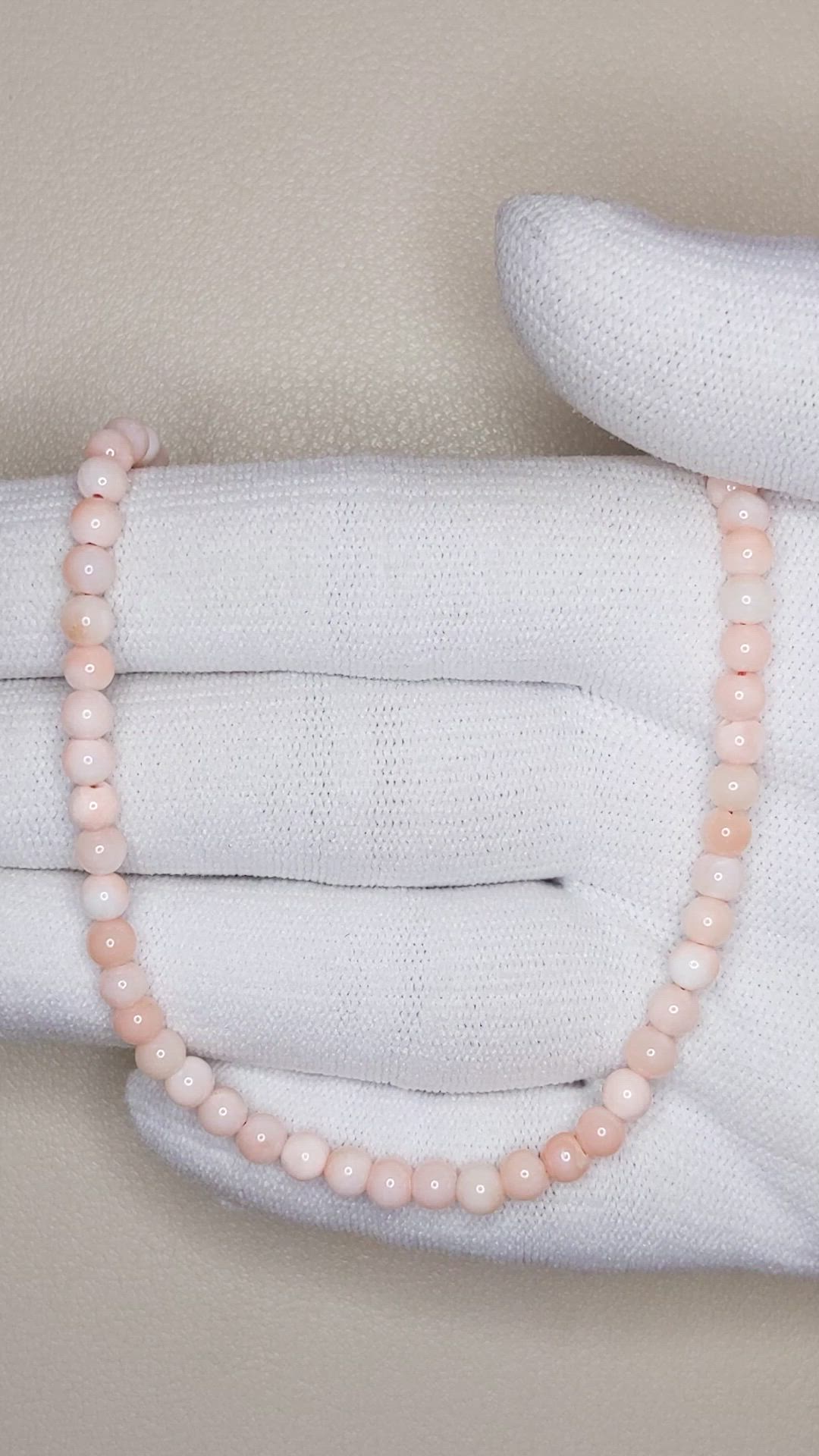 45.52 Ct. Pink Coral Multi Stone Necklace, 18K White Gold Size Video