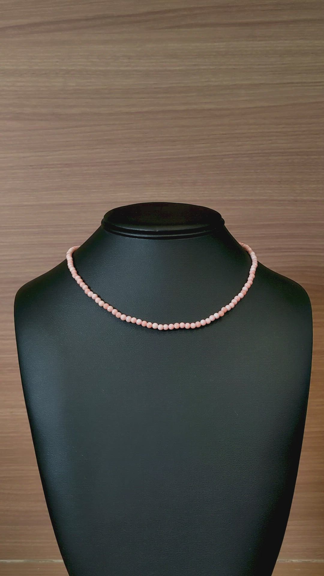 37.20 Ct. Pink Coral Multi Stone Necklace, 18K White Gold Size Video