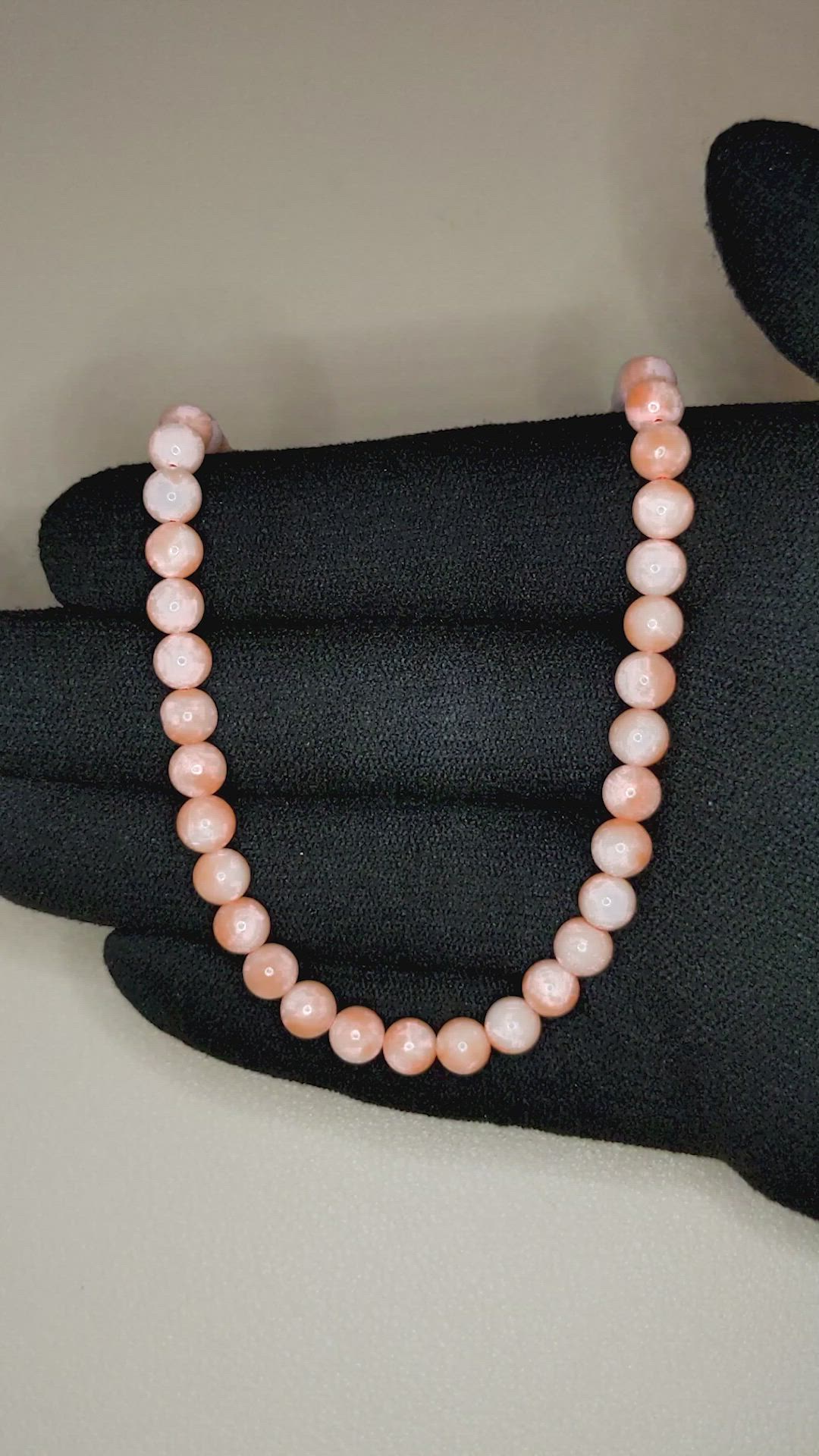 79.63 Ct. Salmon and White Coral Multi Stone Necklace, 18K White Gold Size Video