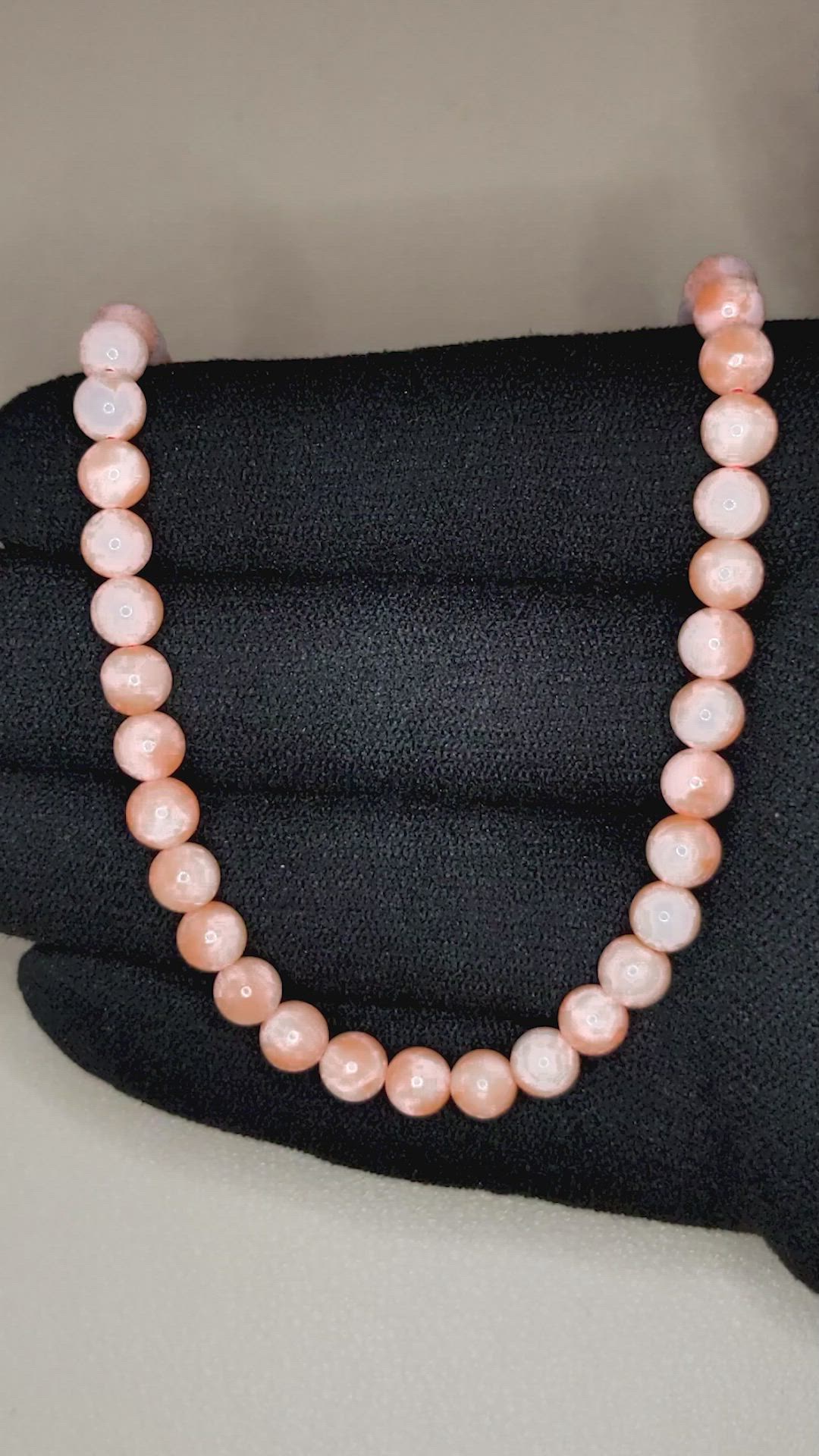 79.63 Ct. Salmon and White Coral Multi Stone Necklace, 18K White Gold Size Video