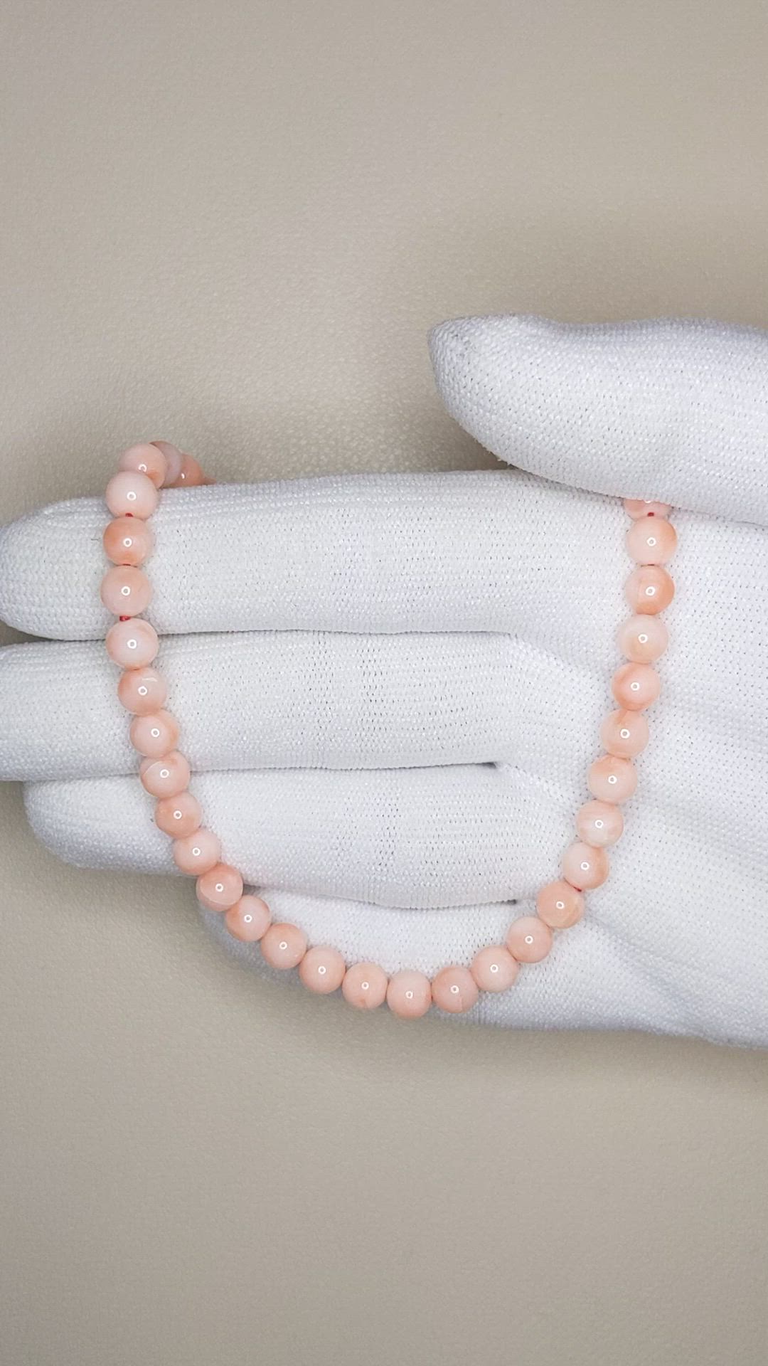 77.86 Ct. Pink Coral Multi Stone Necklace, 18K White Gold Size Video