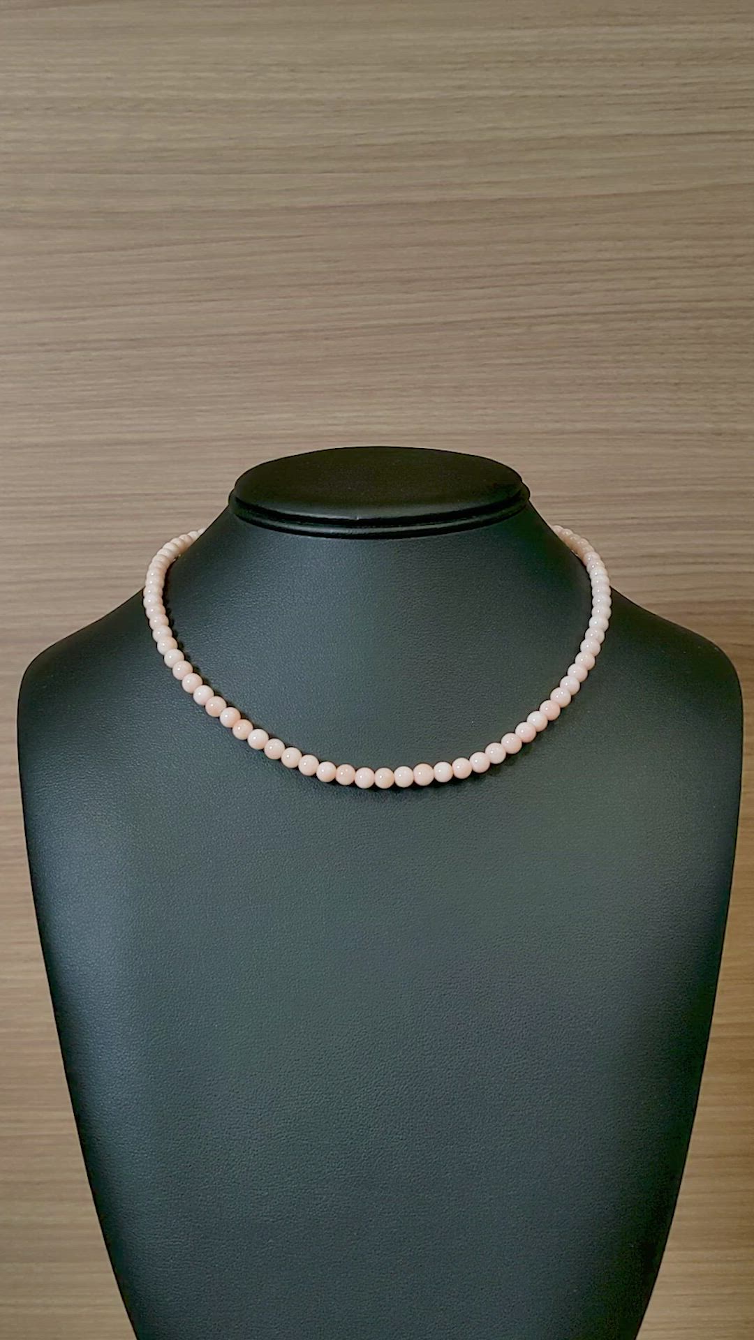 73.29 Ct. Salmon and White Coral Multi Stone Necklace, 18K White Gold Size Video