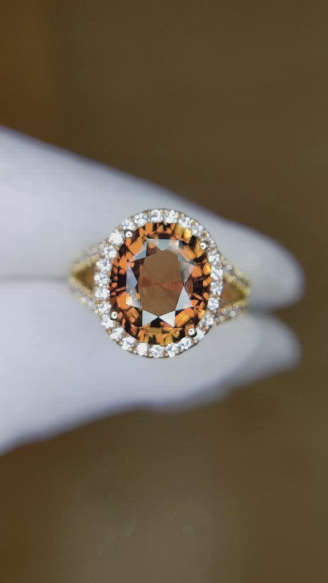 4.92 Ct. Alexandrite and Natural Diamond Pave Ring, 18K Yellow Gold Size Video