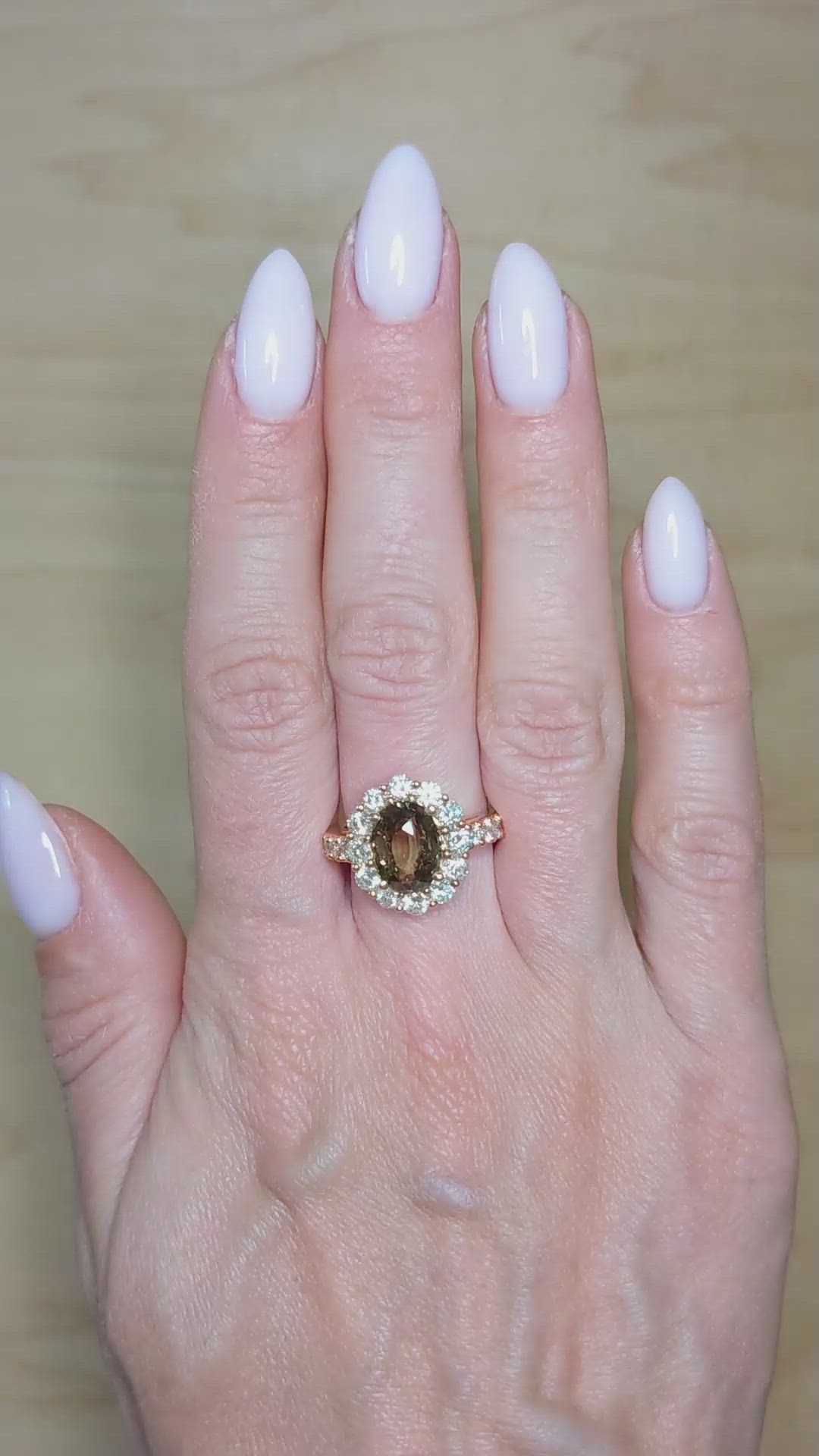 3.19 Ct. Alexandrite and Natural Diamond Antique Style Ring, 18K Yellow Gold Size Video