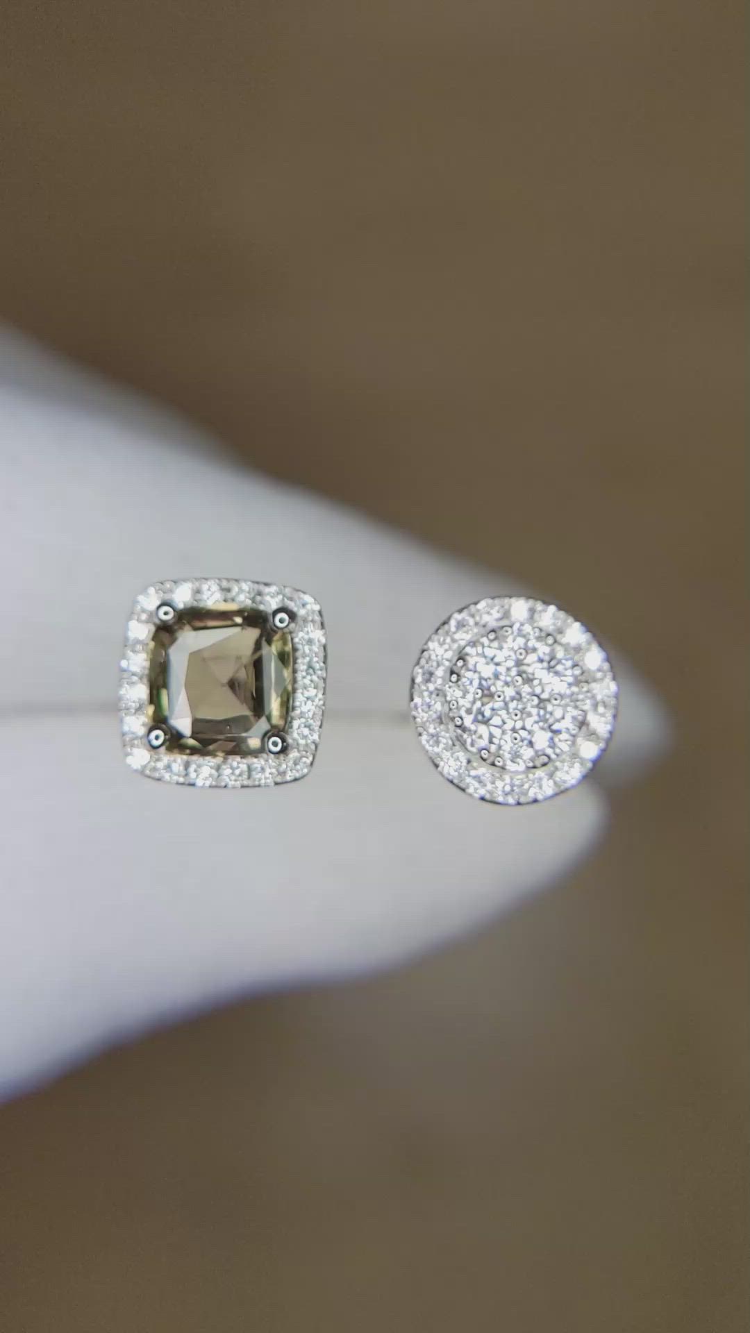 1.03 Ct. Alexandrite and Natural Diamond Pave Ring, 18K White Gold Size Video
