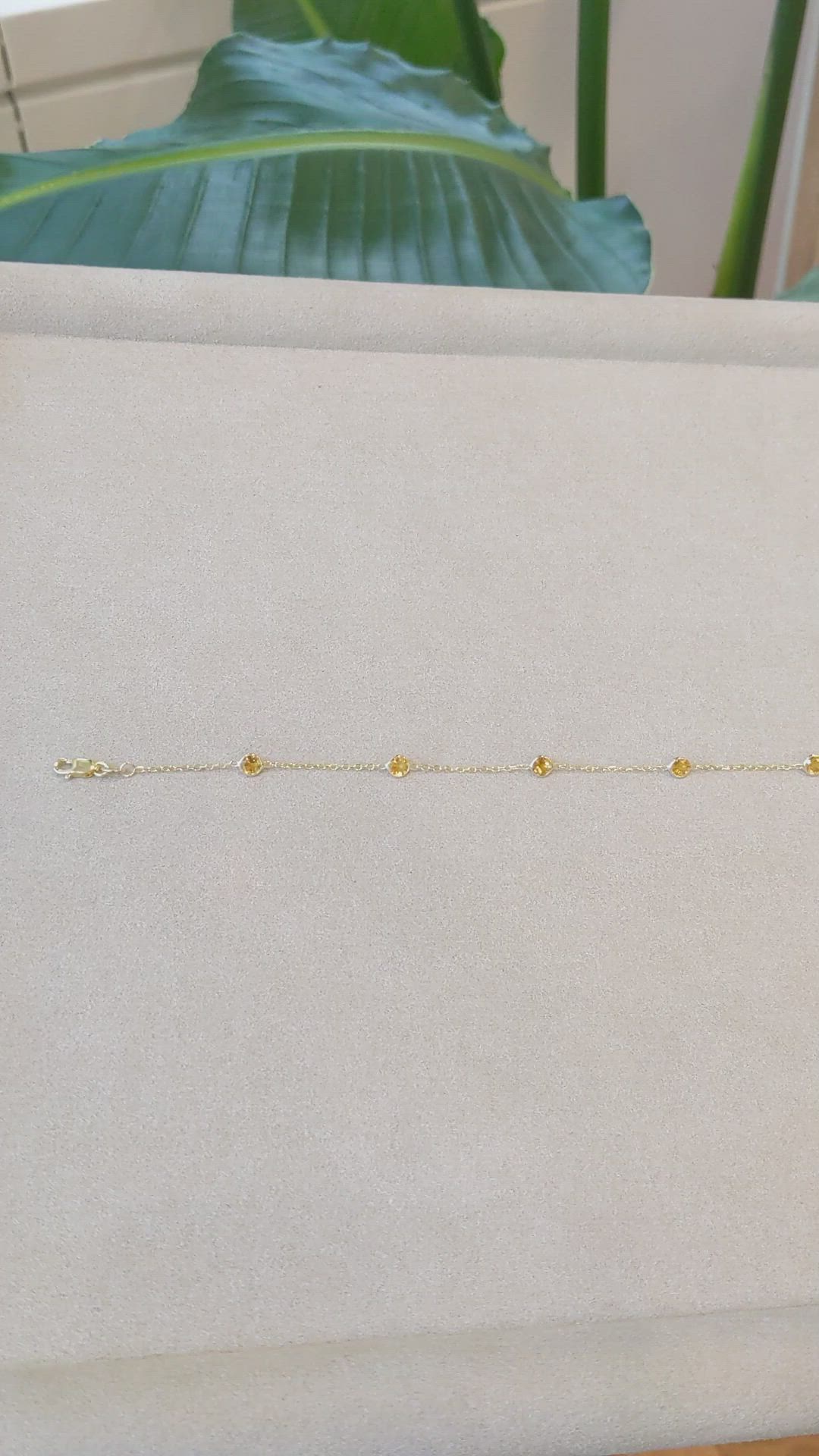 1.25&nbsp;Ct.Tw.Total Carat Weight Yellow Citrine Tennis/Line Bracelet, 14K Yellow Gold Size Video