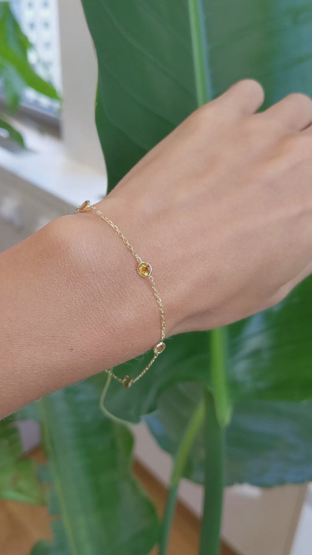 1.25&nbsp;Ct.Tw.Total Carat Weight Yellow Citrine Tennis/Line Bracelet, 14K Yellow Gold Size Video