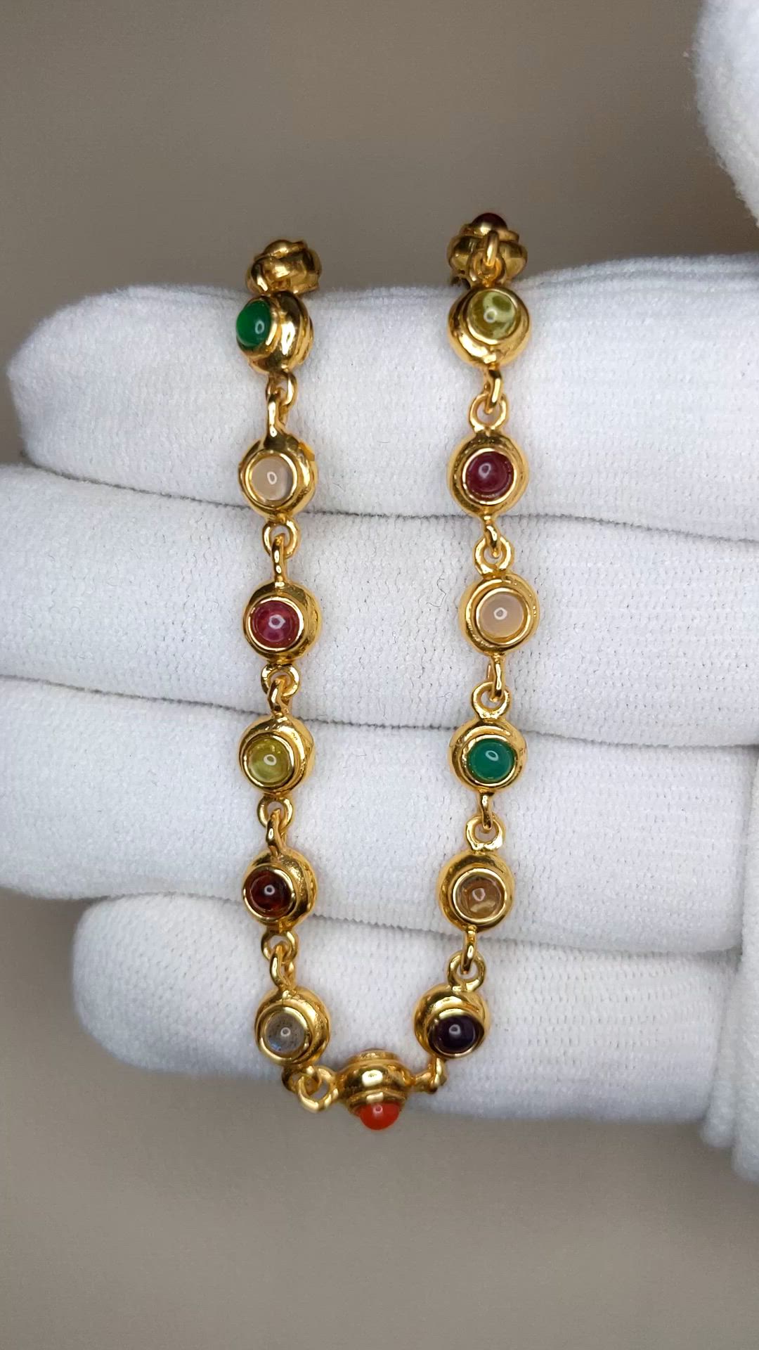 11.69 Ct.Tw.Total Carat Weight Ruby, Garnet, Peridot, Agate, Amethyst, Citrine, Carnelian, Moonstone and Quartz Multi Stone Necklace, 22K Gold Plated Silver Size Video