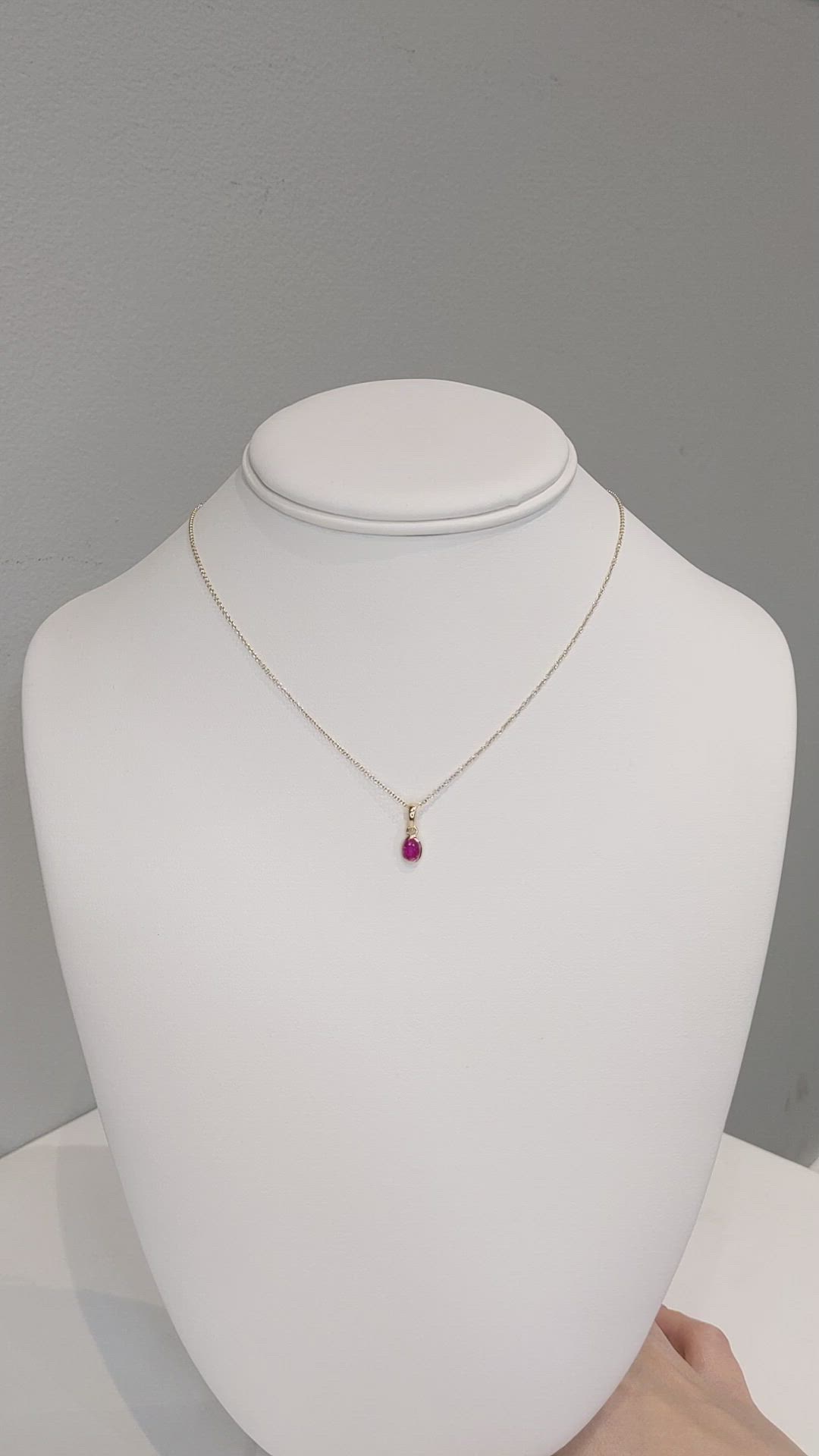 0.50 Ct. Ruby Bezel Pendant, 14K Yellow Gold Size Video