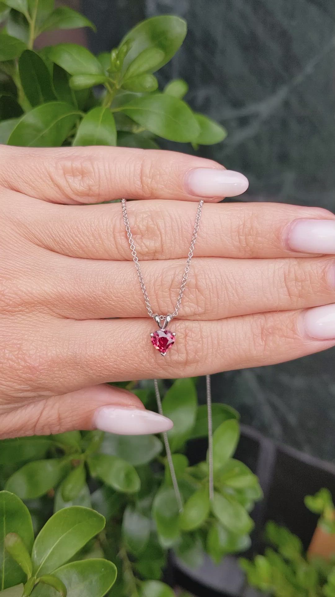 0.76 Ct. Ruby Solitaire Pendant, Platinum 950 Size Video