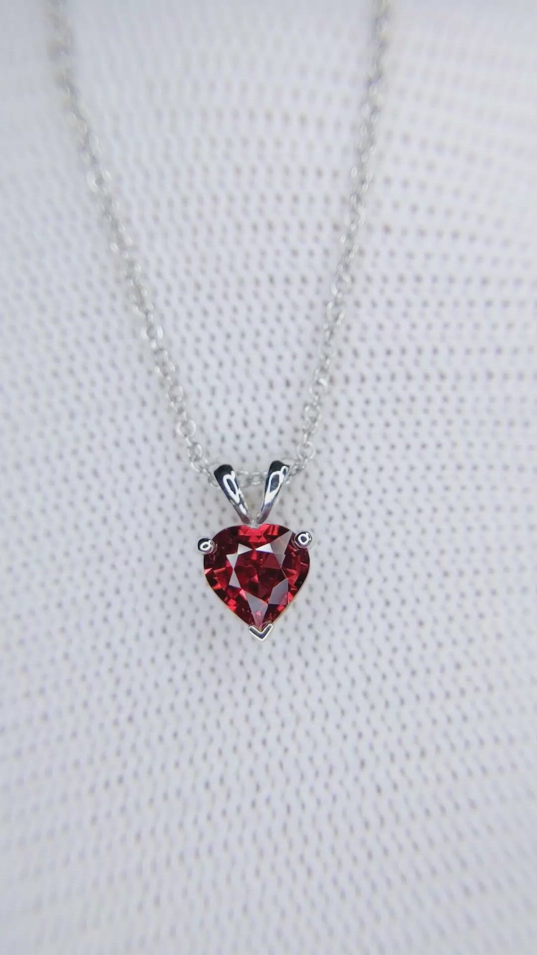 0.76 Ct. Ruby Solitaire Pendant, Platinum 950 Size Video