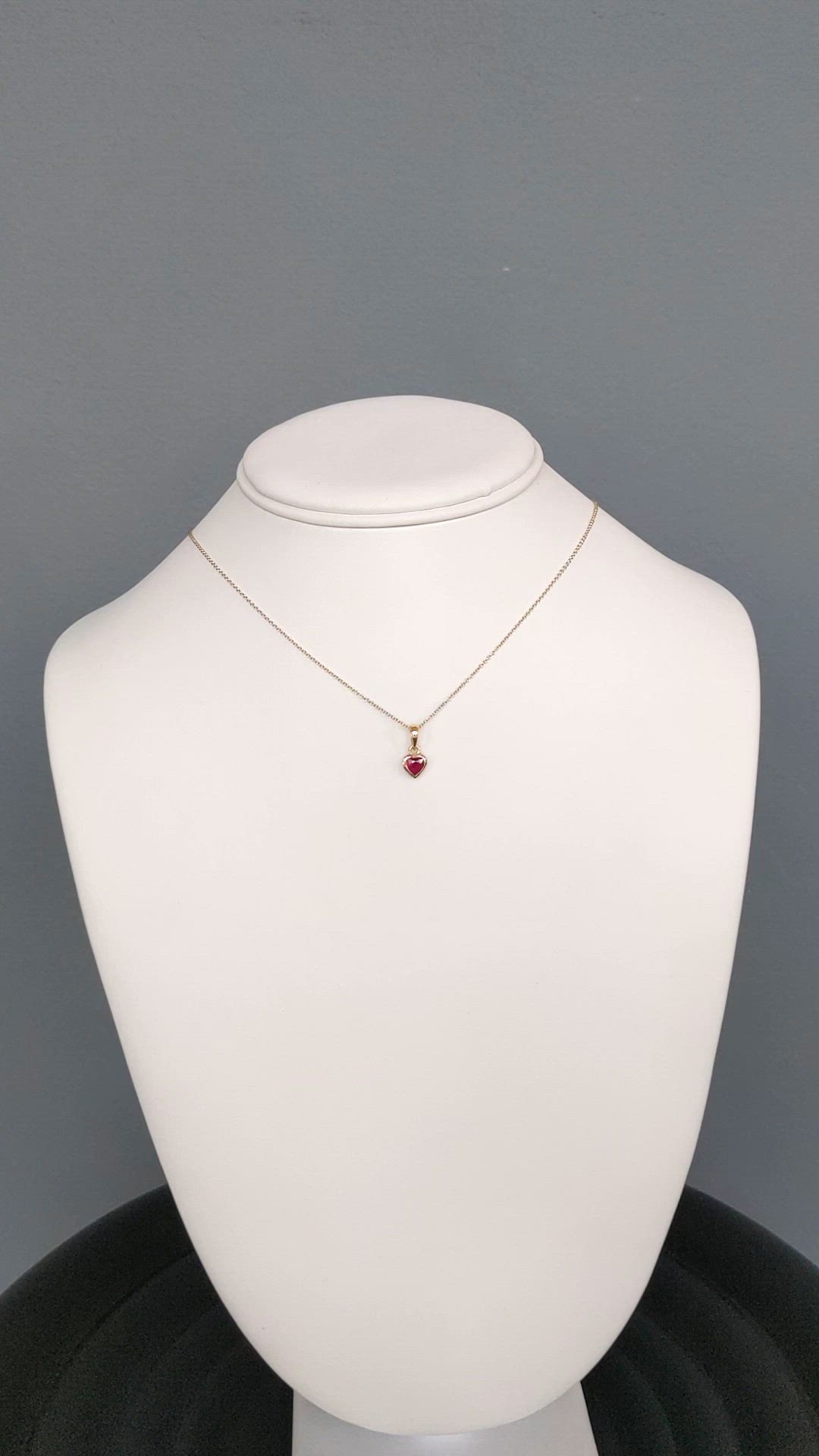 0.56 Ct. Ruby Bezel Pendant, 14K Yellow Gold Size Video