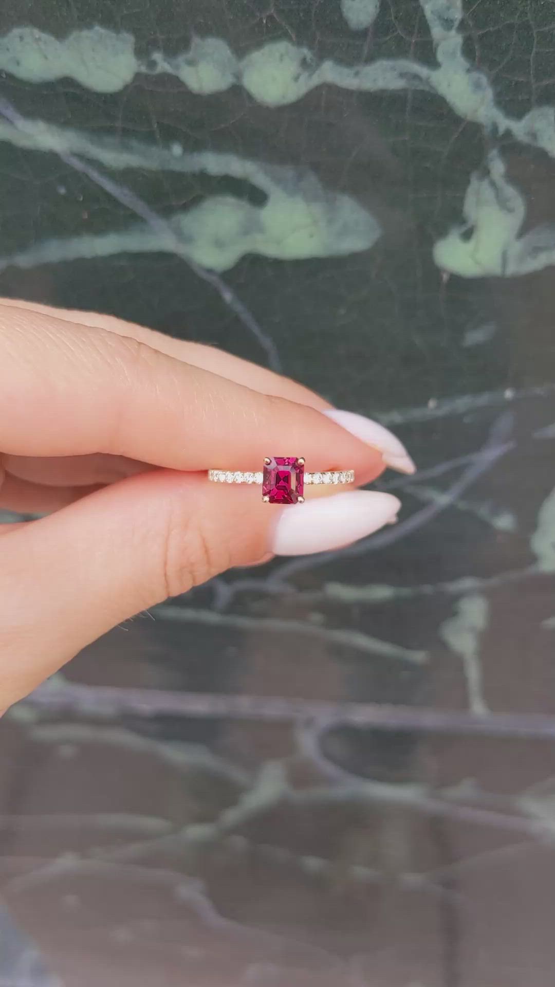 1.65 Ct. Ruby Natural Diamond Pave Ring, 18K Yellow Gold Size Video