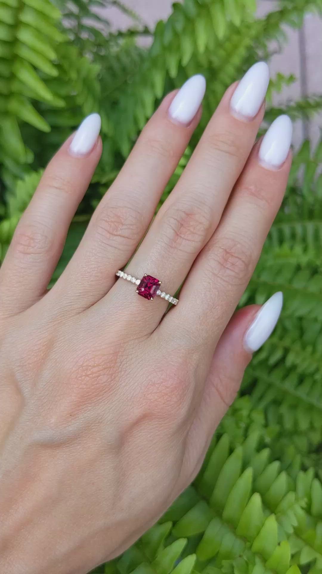 1.65 Ct. Ruby Natural Diamond Pave Ring, 18K Yellow Gold Size Video