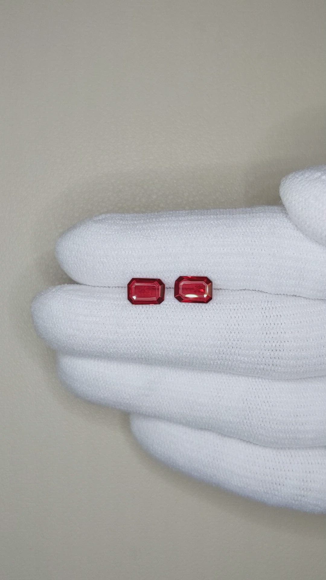 1.56 Ct.Tw.Total Carat Weight Ruby Pair from Mozambique Size Video