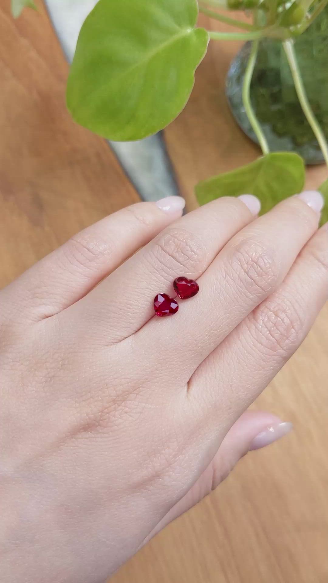 1.94&nbsp;Ct.Tw.Total Carat Weight Ruby Pair from Mozambique Size Video