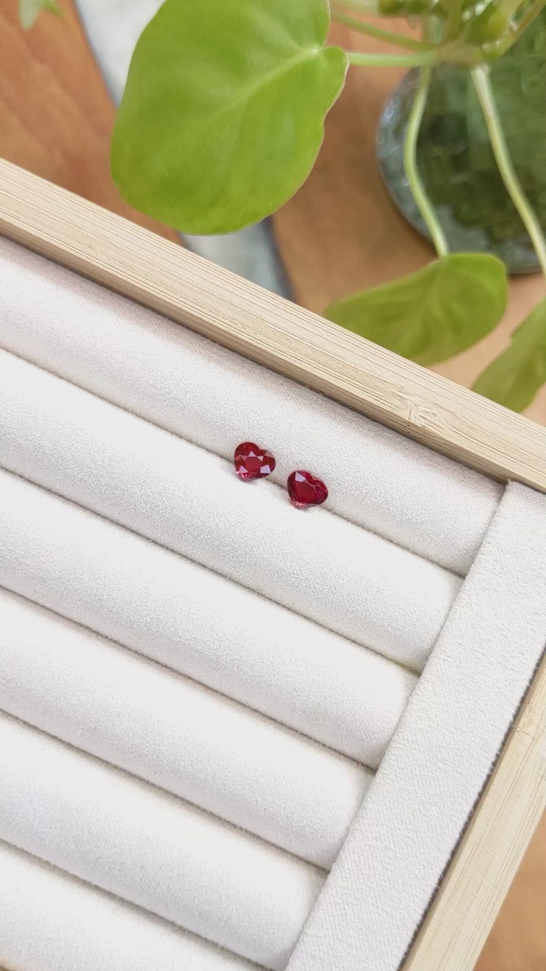 1.94&nbsp;Ct.Tw.Total Carat Weight Ruby Pair from Mozambique Size Video