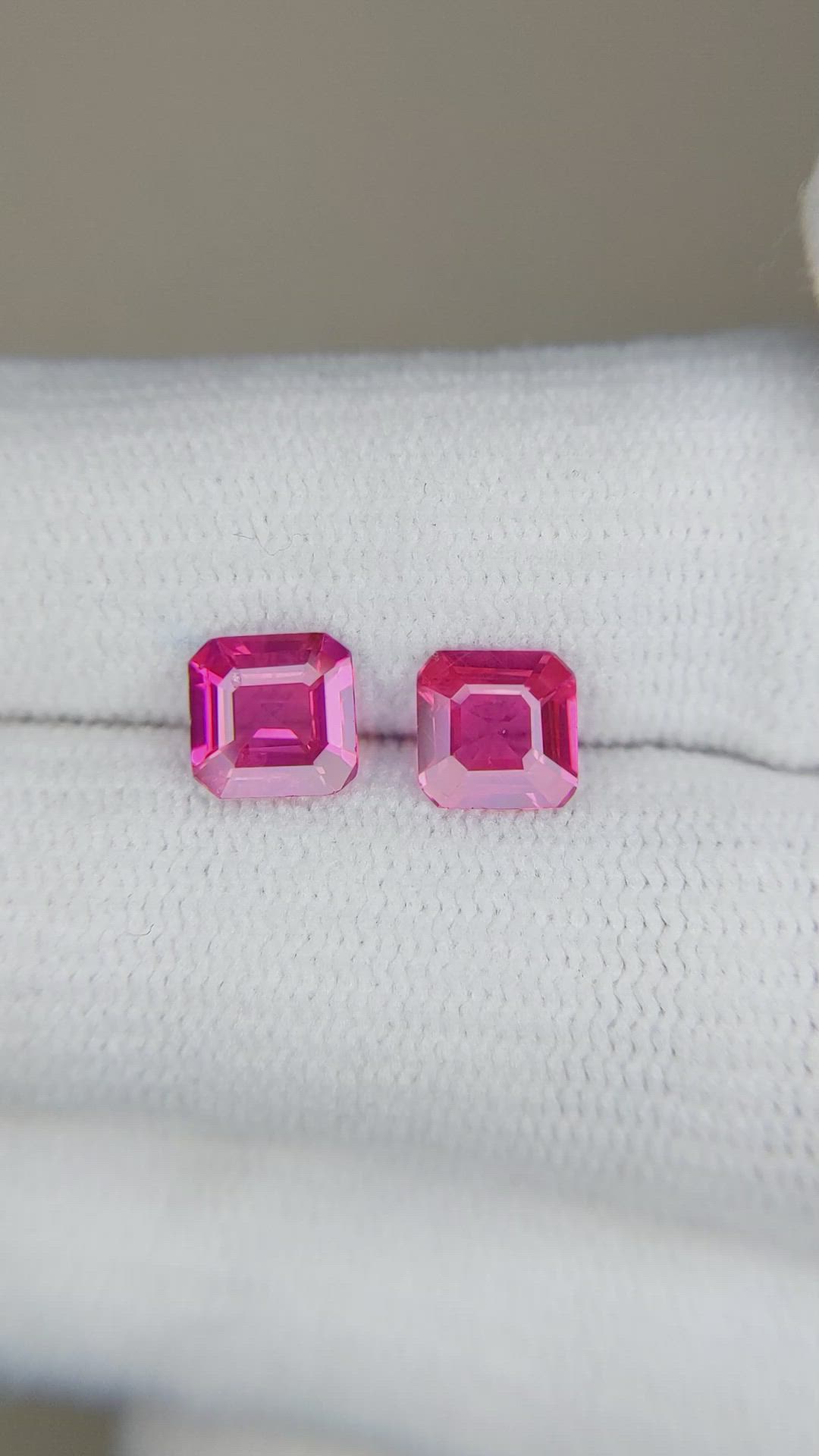 1.93 Ct.Tw.Total Carat Weight Ruby Pair from Mozambique Size Video