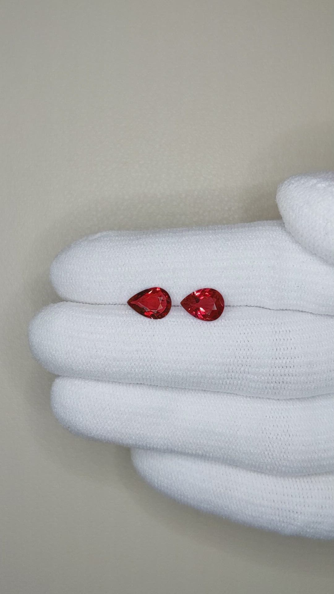 2.13 Ct.Tw.Total Carat Weight Ruby Pair from Mozambique Size Video