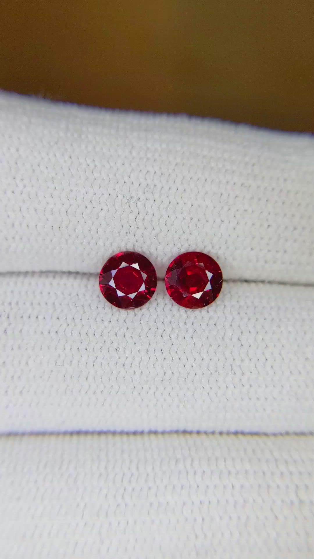 1.31 Ct.Tw.Total Carat Weight Ruby Pair from Mozambique Size Video