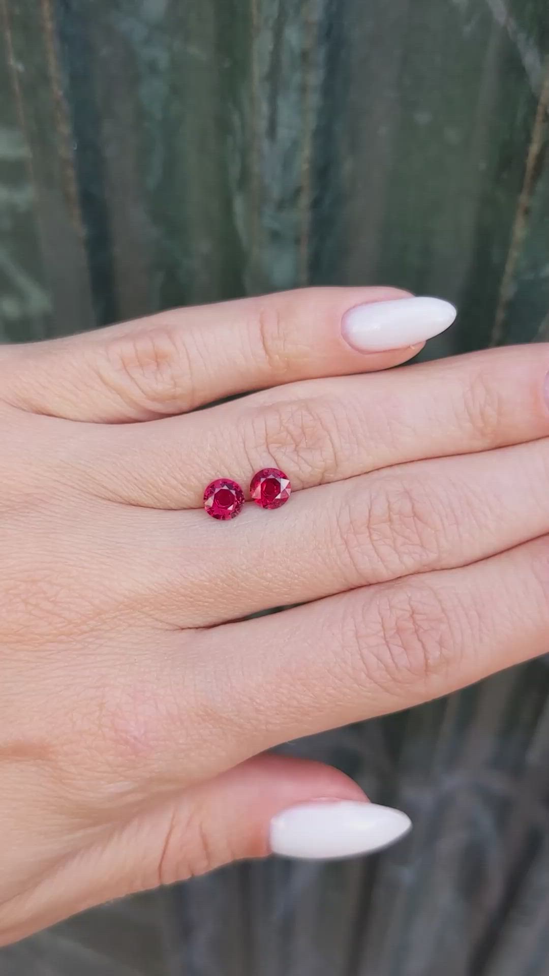 1.31 Ct.Tw.Total Carat Weight Ruby Pair from Mozambique Size Video