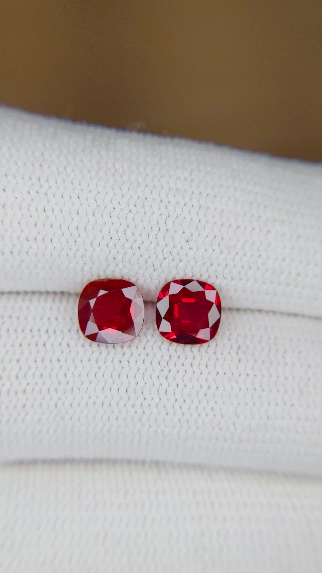 1.53 Ct.Tw.Total Carat Weight Ruby Pair from Mozambique Size Video