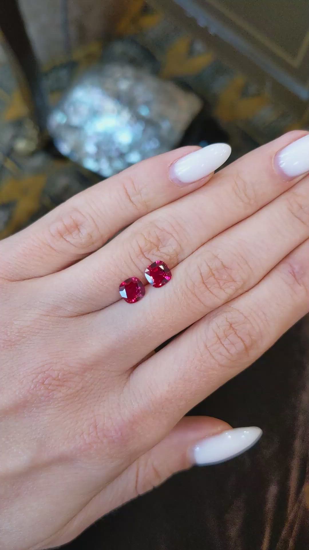 1.51 Ct.Tw.Total Carat Weight Ruby Pair from Mozambique Size Video