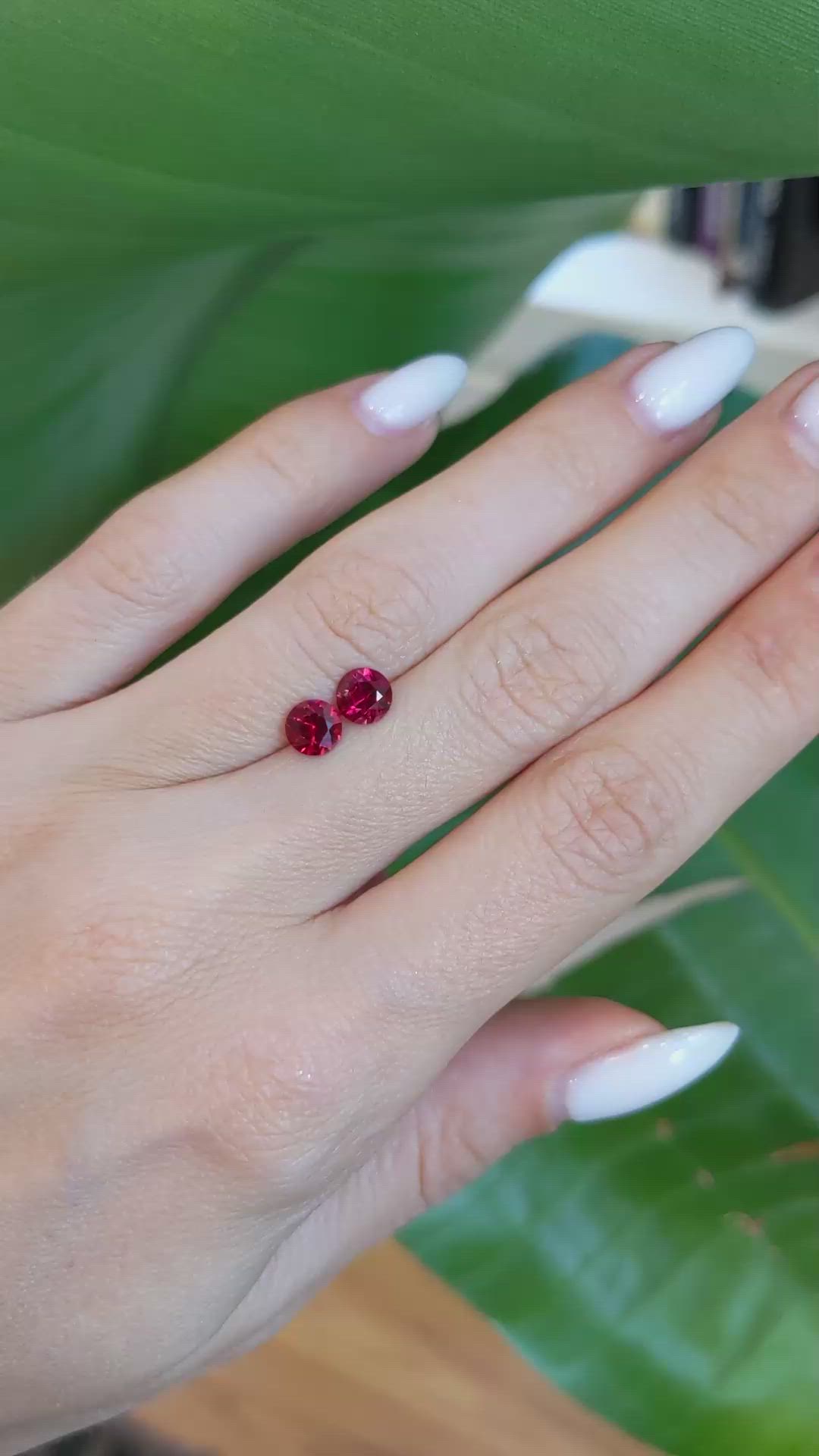 1.51 Ct.Tw.Total Carat Weight Ruby Pair from Mozambique Size Video