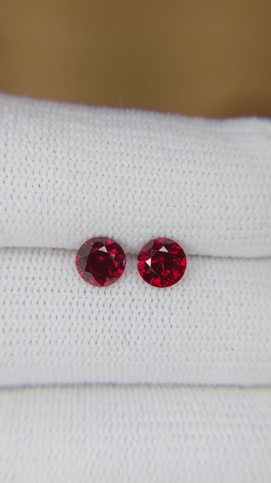 1.51 Ct.Tw.Total Carat Weight Ruby Pair from Mozambique Size Video