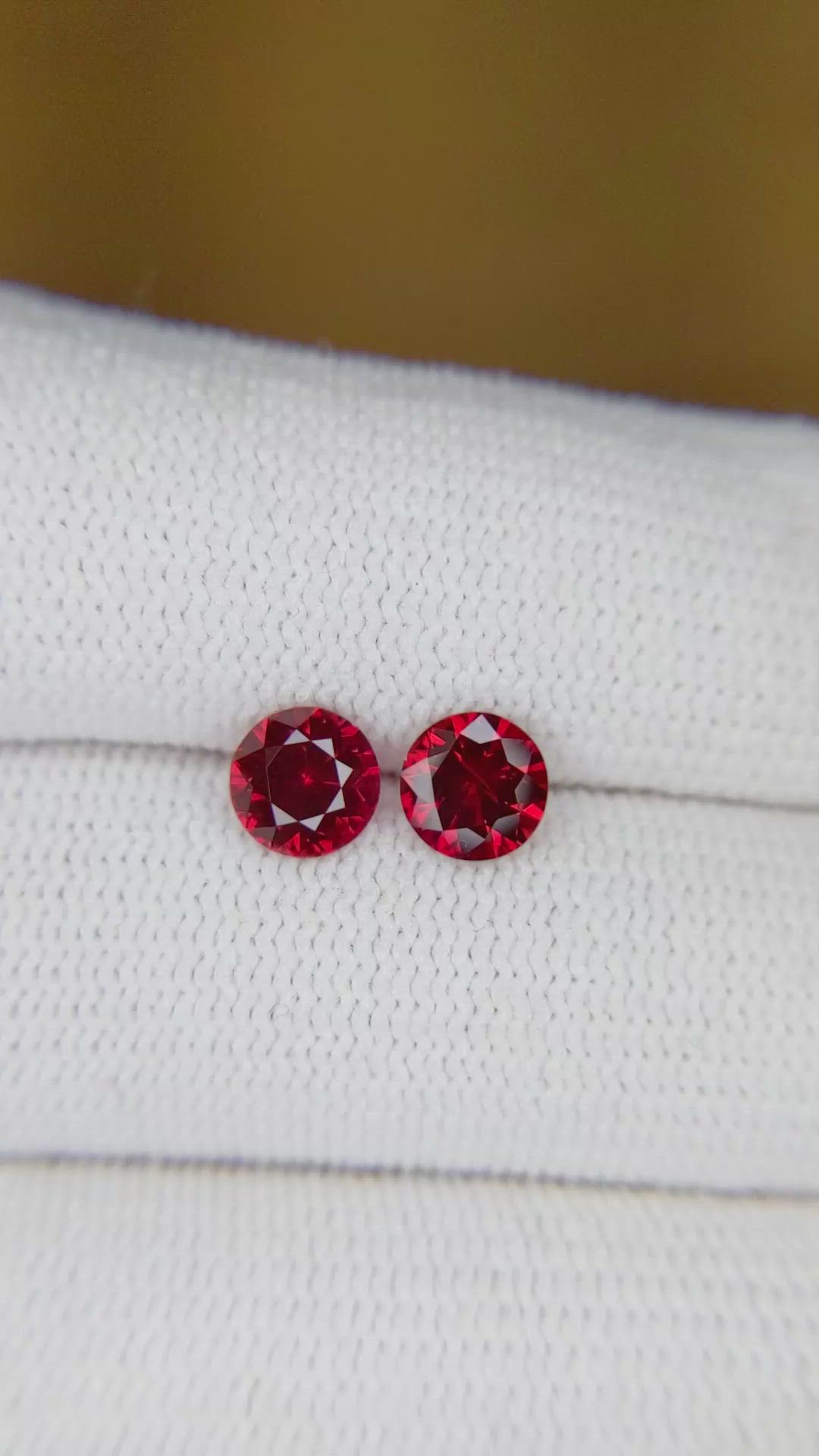 1.51 Ct.Tw.Total Carat Weight Ruby Pair from Mozambique Size Video