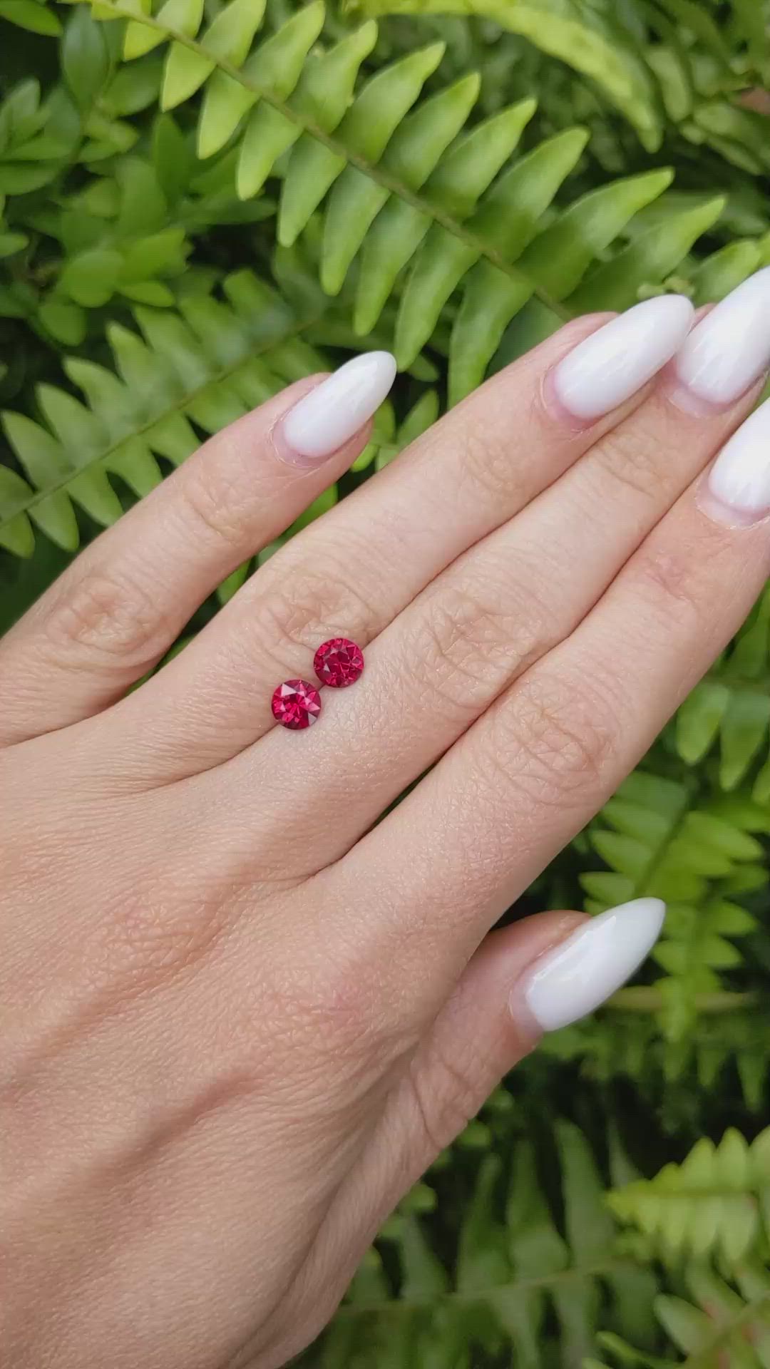 1.45 Ct.Tw.Total Carat Weight Ruby Pair from Mozambique Size Video