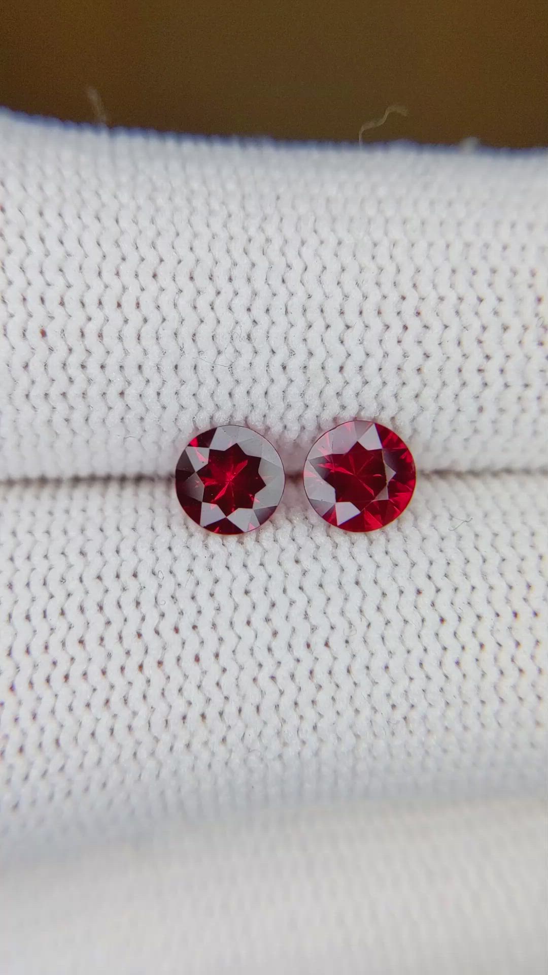 1.01 Ct.Tw.Total Carat Weight Ruby Pair from Mozambique Size Video