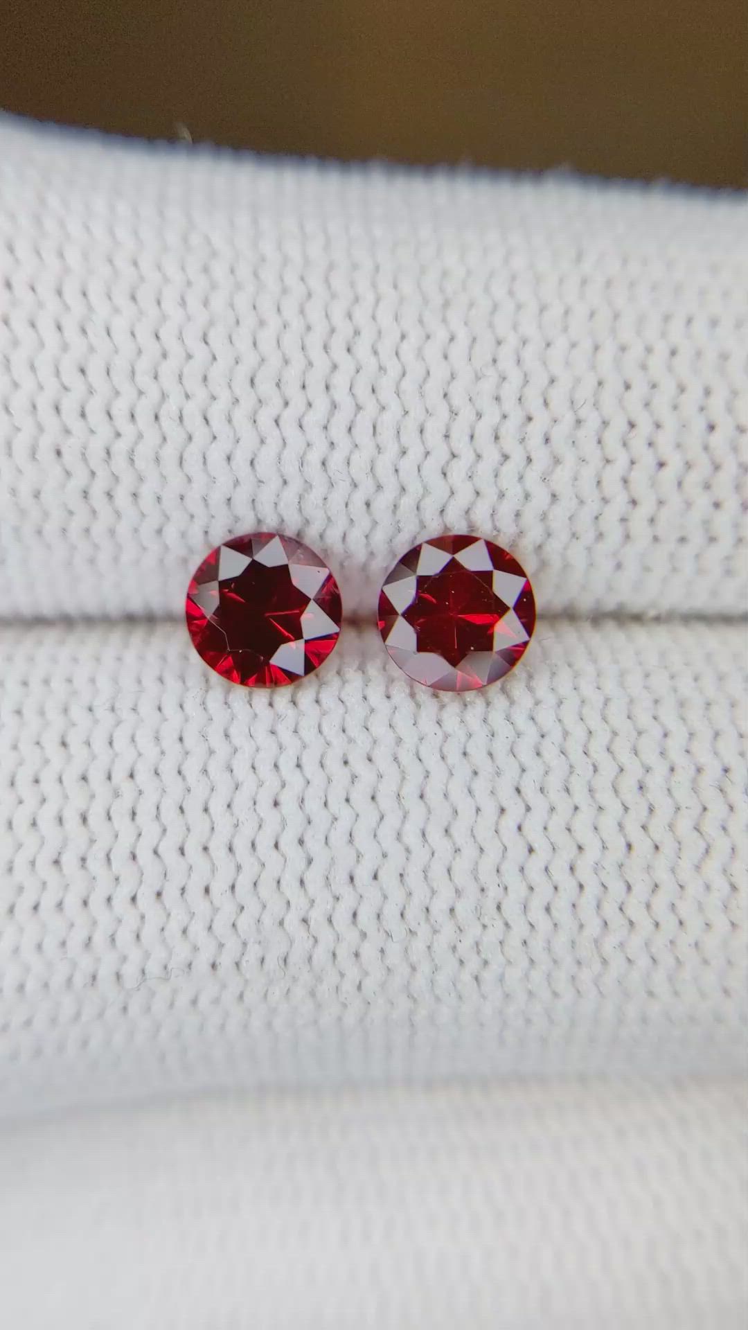 1.12 Ct.Tw.Total Carat Weight Ruby Pair from Mozambique Size Video