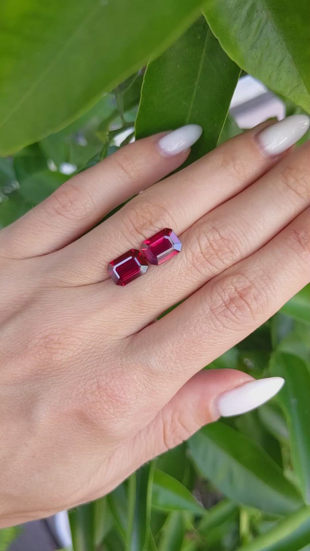 4.44 Ct.Tw.Total Carat Weight Ruby Pair from Mozambique Size Video