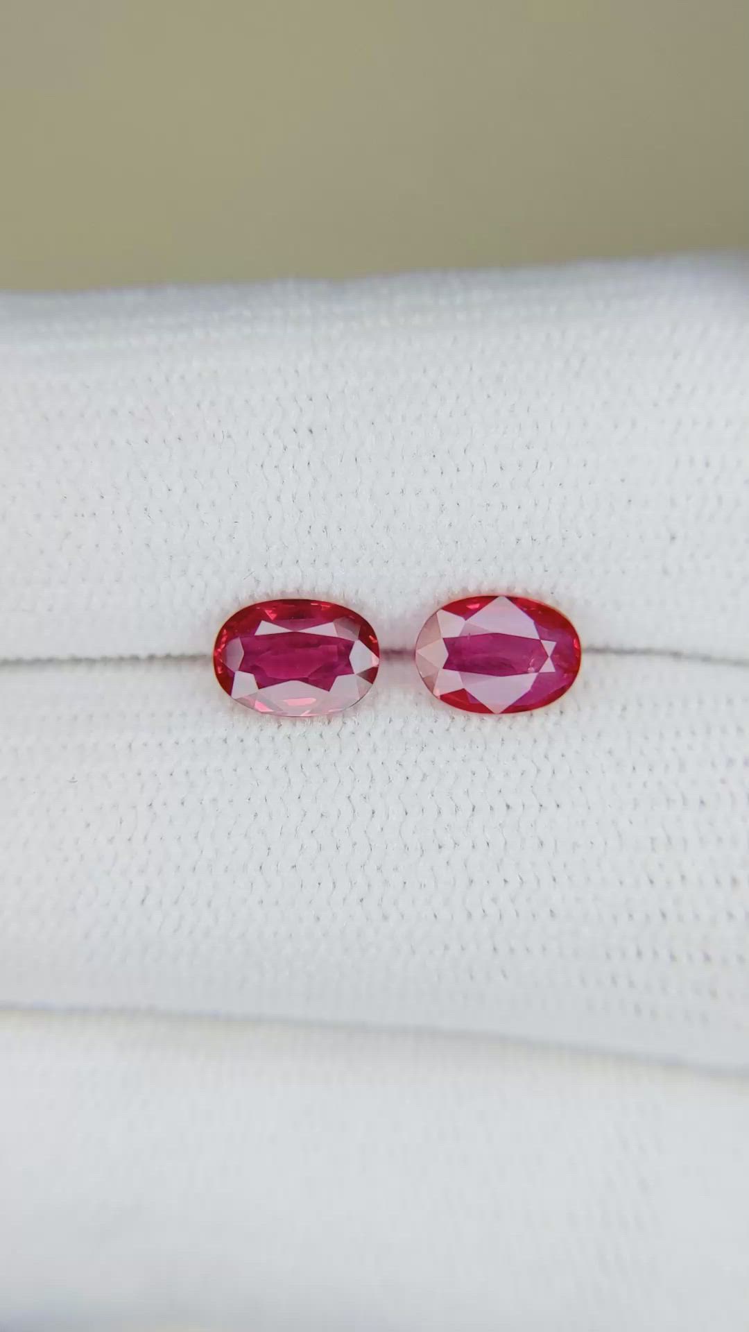 1.31 Ct.Tw.Total Carat Weight Ruby Pair from Mozambique Size Video