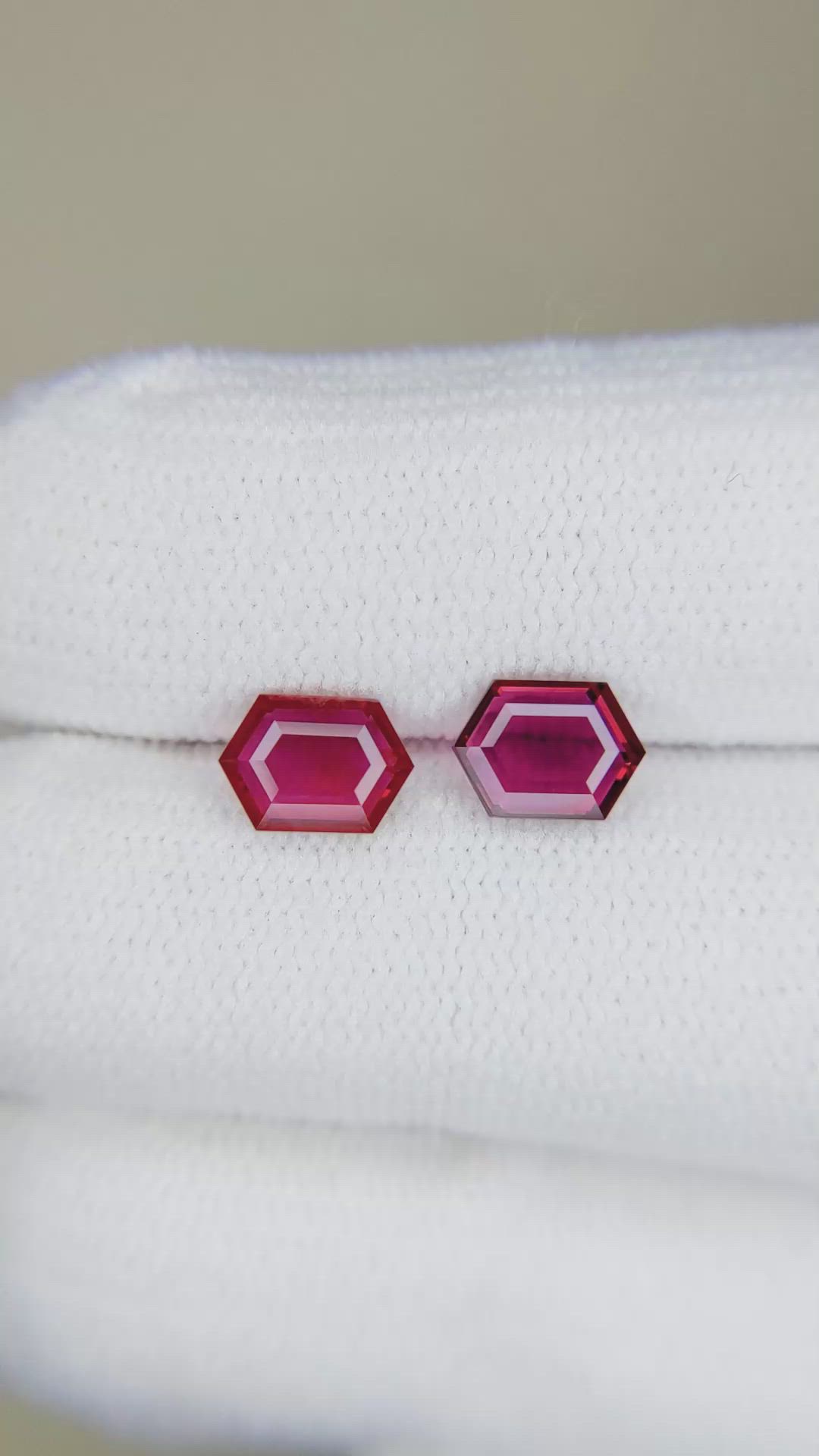 1.53 Ct.Tw.Total Carat Weight Ruby Pair from Mozambique Size Video