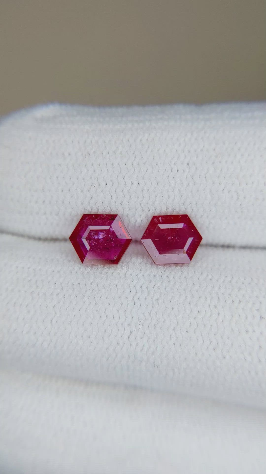 1.31 Ct.Tw.Total Carat Weight Ruby Pair from Mozambique Size Video