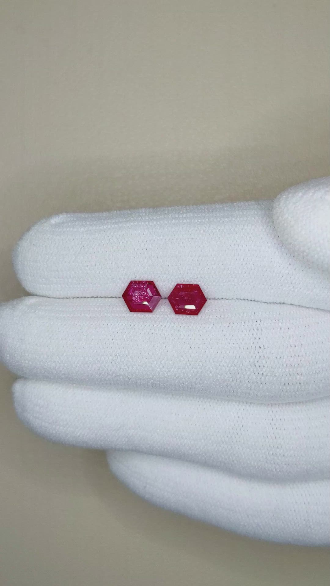 1.31 Ct.Tw.Total Carat Weight Ruby Pair from Mozambique Size Video