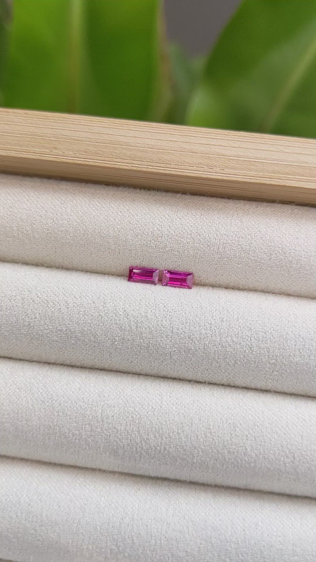 0.47 Ct.Tw.Total Carat Weight Ruby Pair from Mozambique Size Video