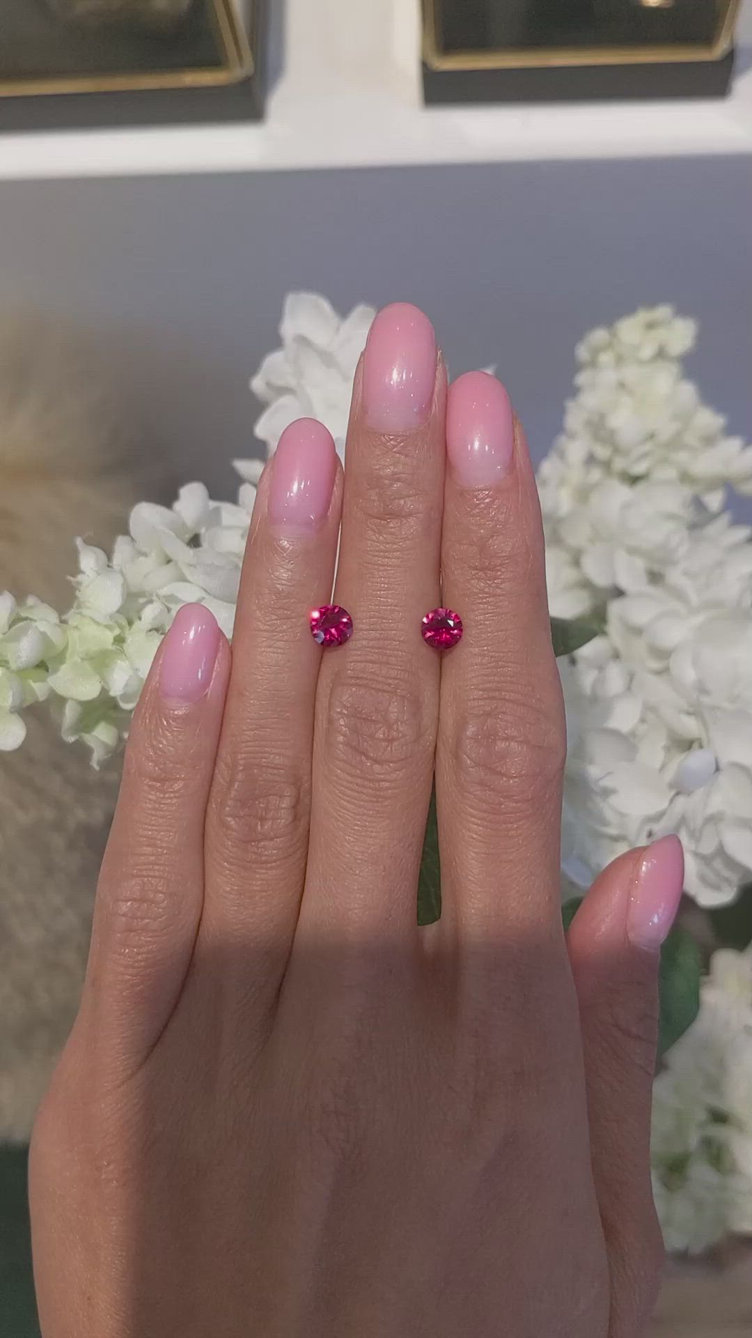 1.42 Ct.Tw.Total Carat Weight Ruby Pair from Mozambique Size Video