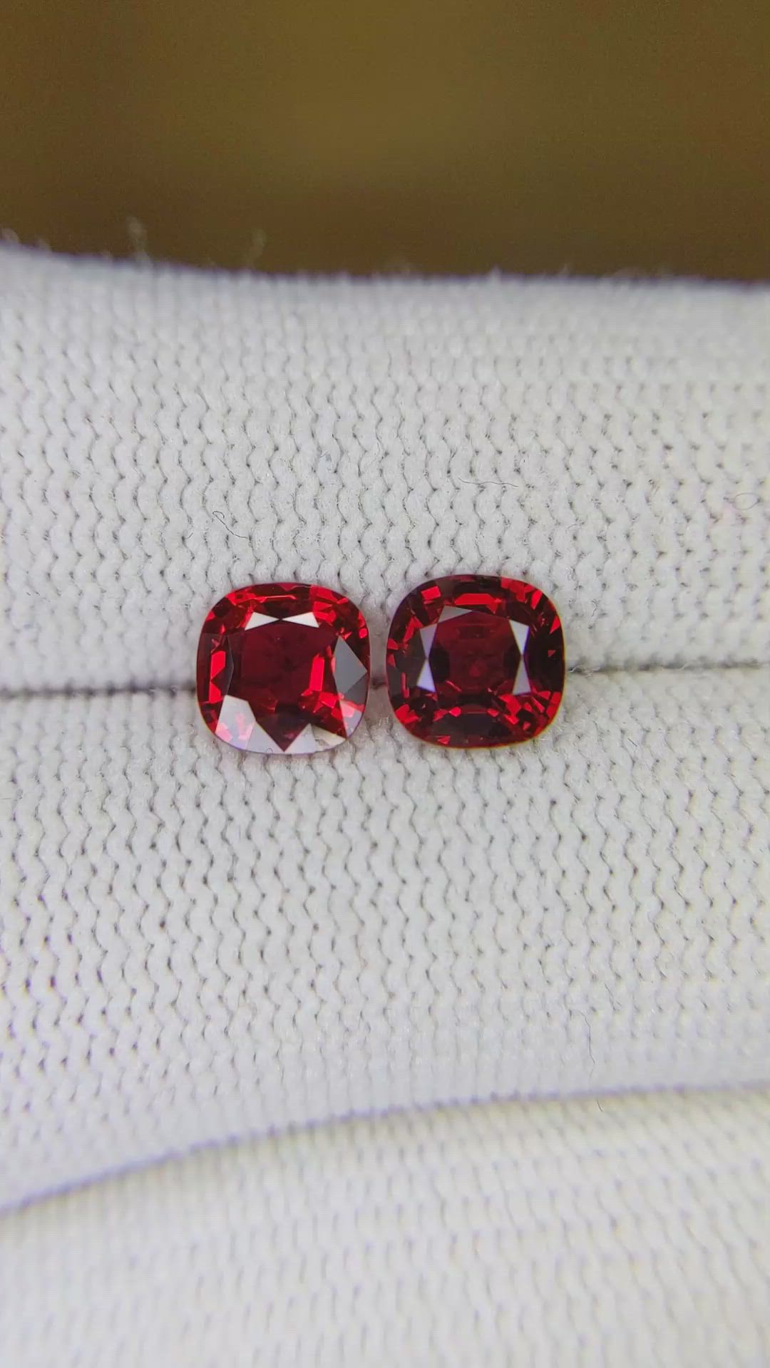 2.05 Ct.Tw.Total Carat Weight Ruby Pair from Mozambique Size Video