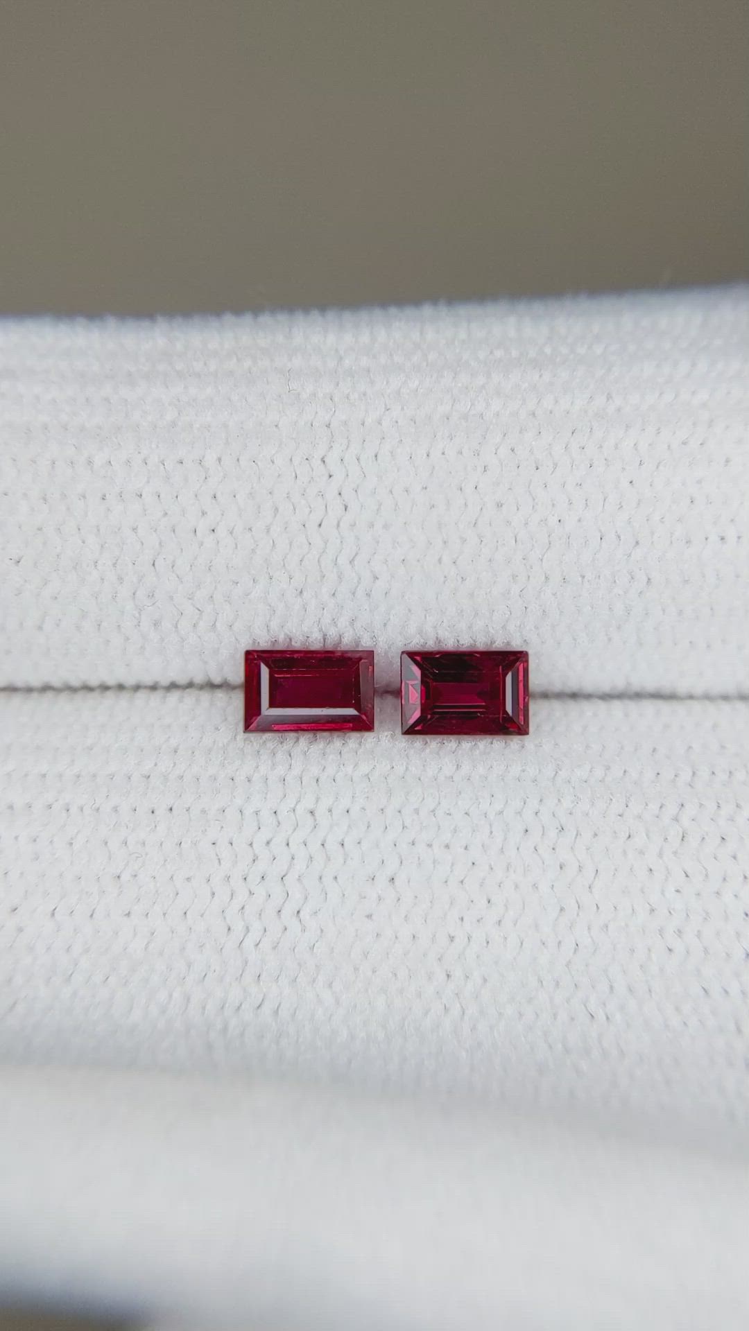 0.79&nbsp;Ct.Tw.Total Carat Weight Ruby Pair from Mozambique Size Video