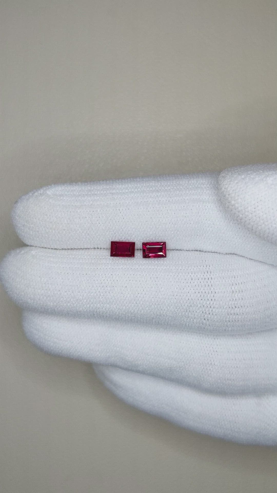 0.79&nbsp;Ct.Tw.Total Carat Weight Ruby Pair from Mozambique Size Video