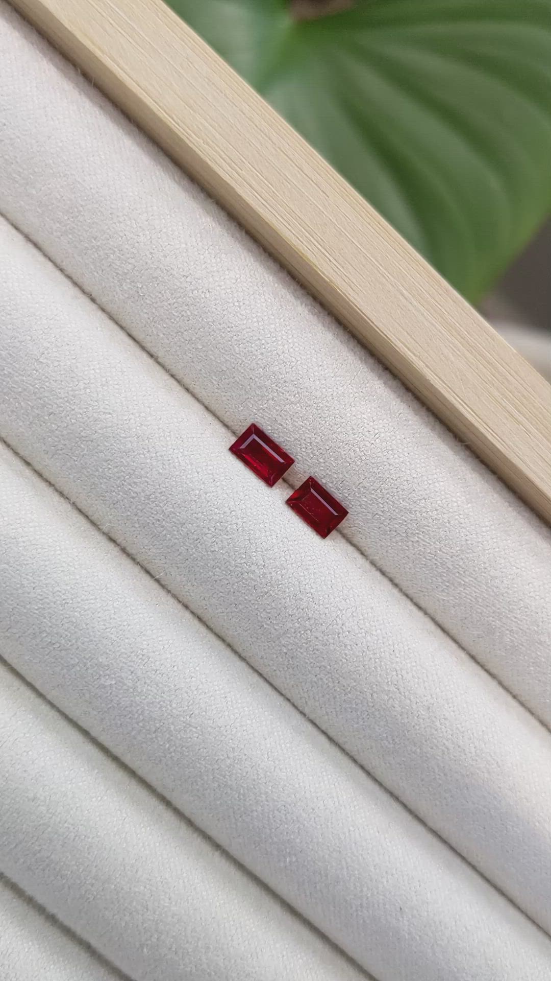 1.07 Ct.Tw.Total Carat Weight Ruby Pair from Mozambique Size Video
